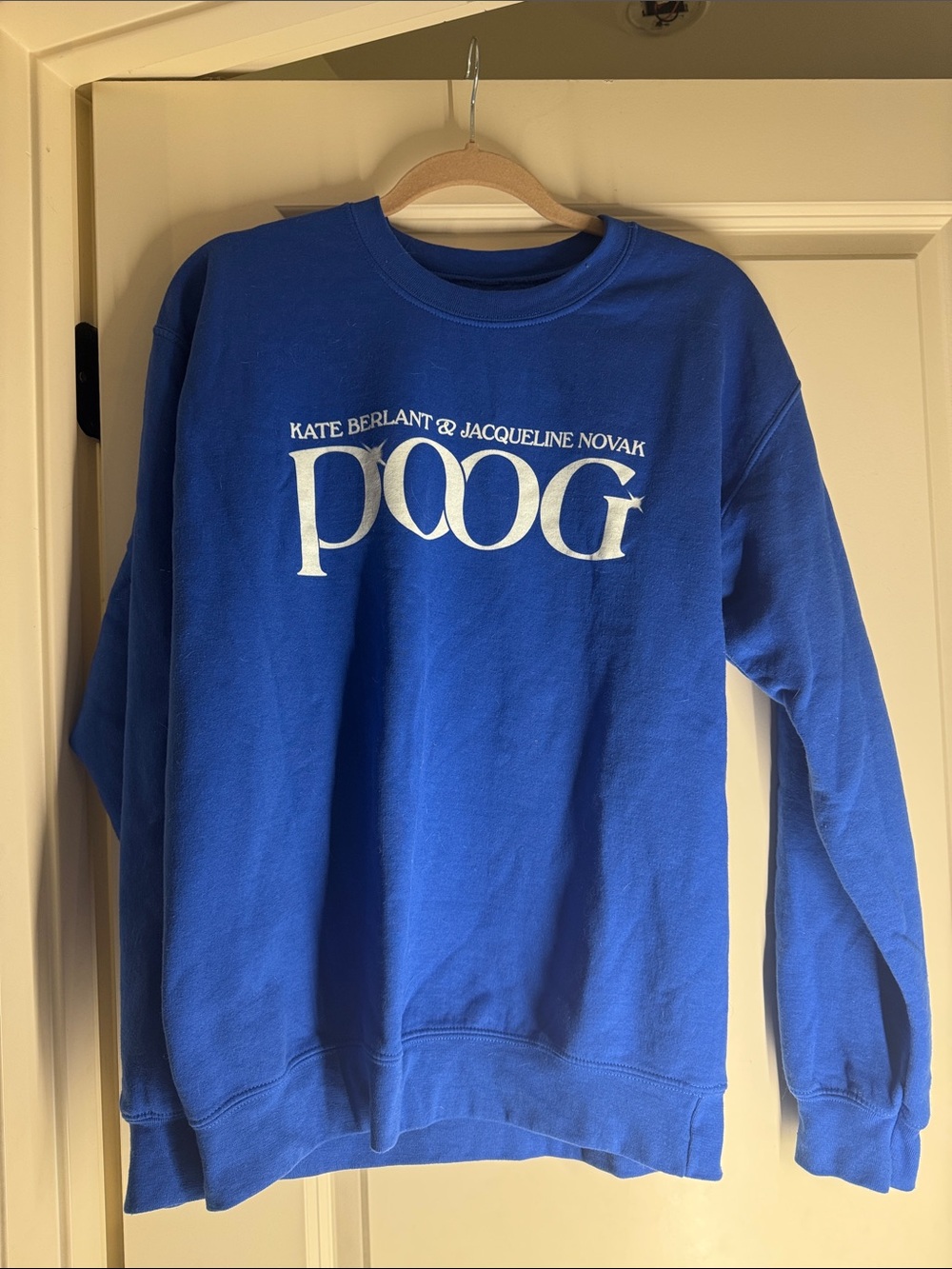 POOG Blue Graphic Crewneck Sweatshirt